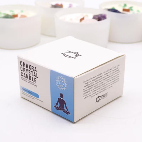 Chakra Crystal Candle - Throat Chakra Ancient Wisdom
