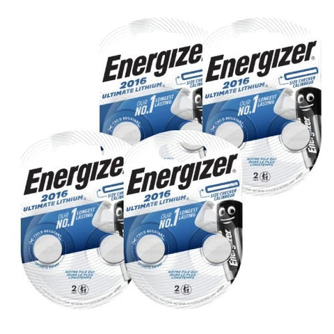 8x Energizer CR2016 3V Lithium Coin Cell Batteries DL2016 ECR2016