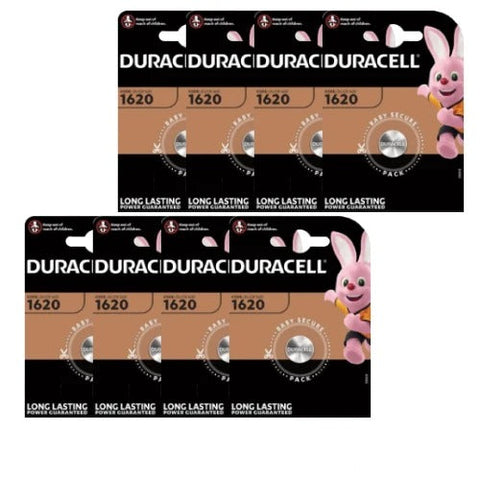 8x Duracell CR1620 3V Lithium Coin Cell Batteries DL1620 Watch Remote