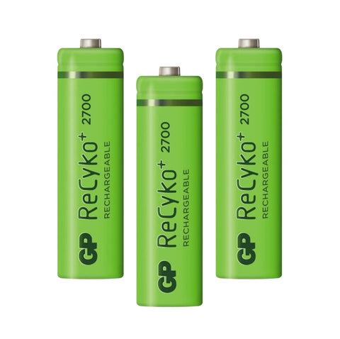 3x GP ReCyko+ AA 2600mAh 1.2V NiMH Rechargeable Batteries Bulk Pack