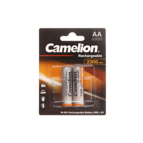 2x Camelion AA 2300mAh NiMH Rechargeable Batteries 1.2V HR6