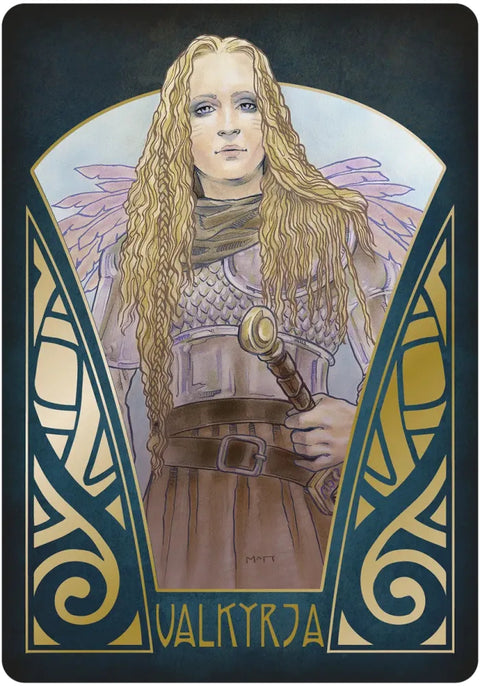 Gjallarhorn Norse Oracle Deck by US Games, 62 Gilt Cards & Guidebook