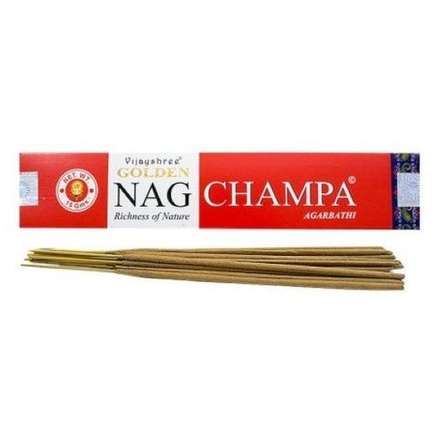 Golden Nag Champa Incense Sticks Hand Rolled Eco Friendly India