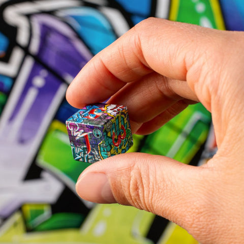 Q-Workshop Graffiti Full Art 7-Die RPG Polyhedral Dice Set for DND