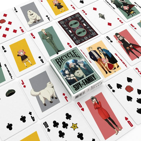 Bicycle Spy x Family Anime Playing Cards Green Poker Deck Standard Index