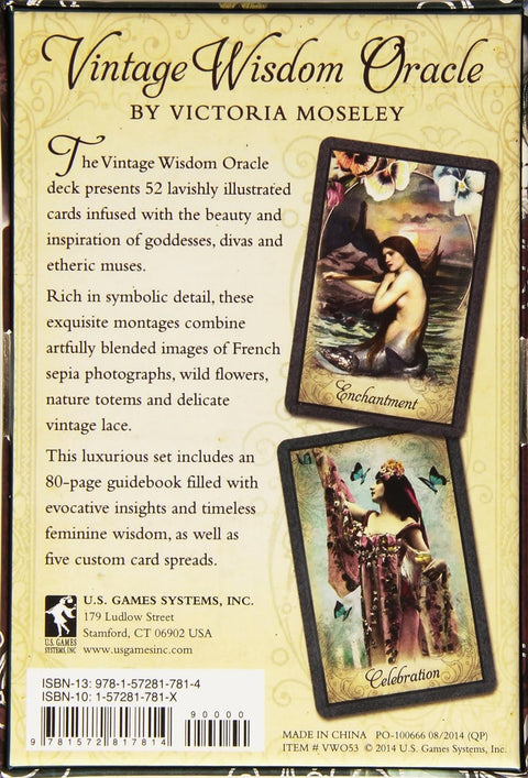 Vintage Wisdom Oracle Cards Deck with Guidebook by US Games Systems