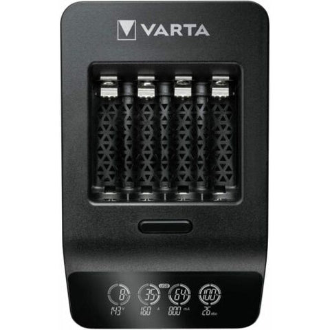 Varta LCD Smart Charger+ AA AAA Charger with 4x AA Batteries & USB Output