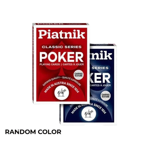Piatnik Classic Poker Playing Cards 4-Index Deck 55 Cards Red/Blue