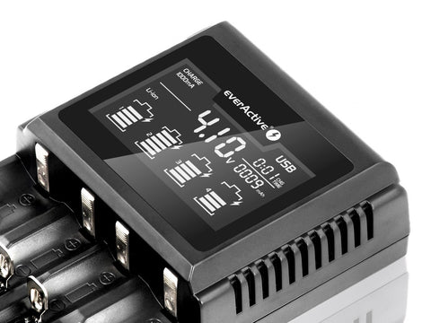 Everactive Professional Charger Uc4000 Black Ac100-240V Li-Ion Lcd Backlight NEW