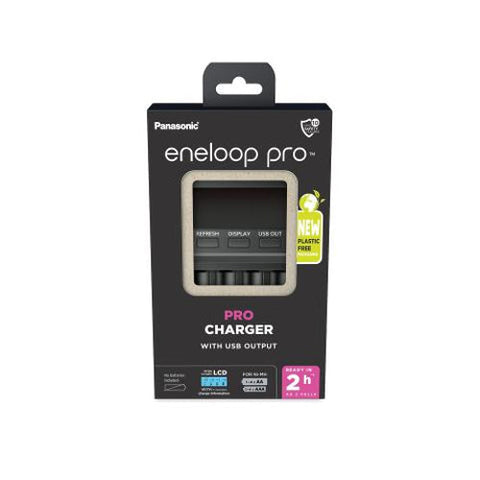 Panasonic Eneloop Pro BQ-CC65 Smart AA AAA NiMH Charger LCD USB Output