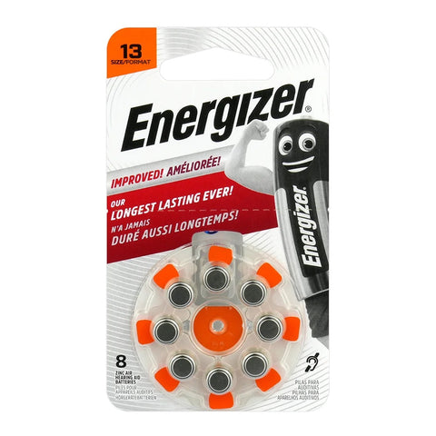 8x Energizer Size 13 Hearing Aid Batteries Zinc Air PR48 1.45V PowerSeal