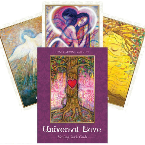 Universal Love Healing Oracle Cards Blue Angel By Toni Carmine Salerno NEW