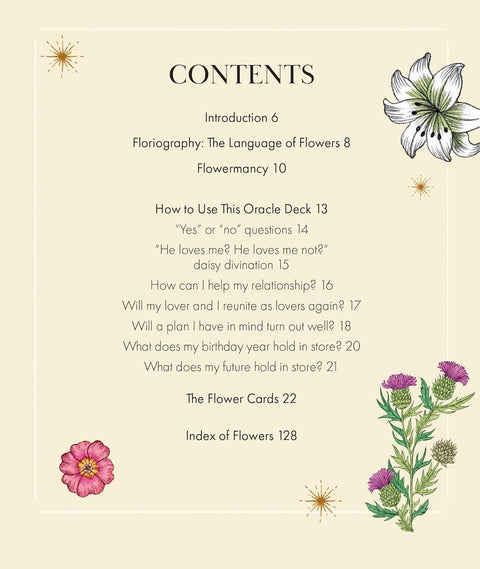 Spirits in Flowers Oracle Deck & Guidebook 52 Cards by Cico Books