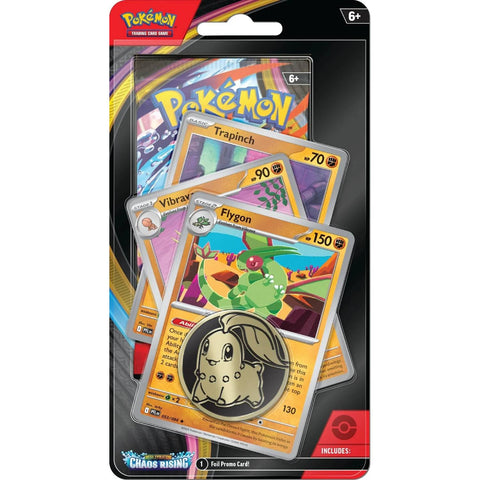 Pokemon TCG Chaos Rising Premium Checklane Blister 1 Pack + Flygon Promos