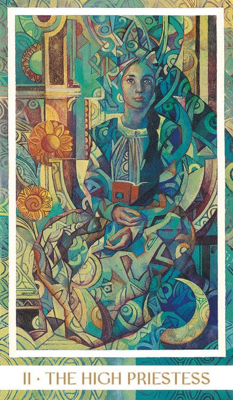 Crystal Tarot Deck Stained Glass 78 Cards with Guidebook by Lo Scarabeo