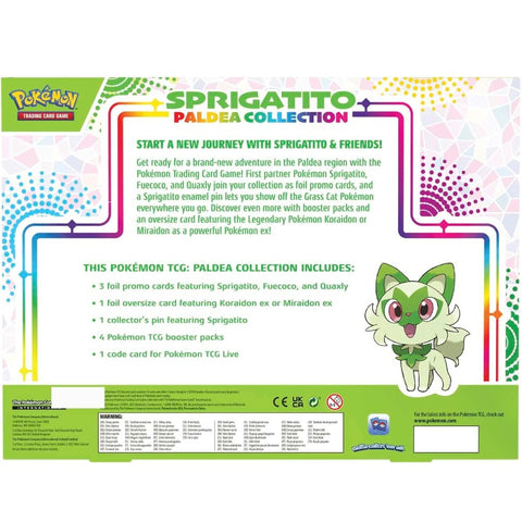 Pokémon TCG Sprigatito Paldea Collection Box Scarlet & Violet English