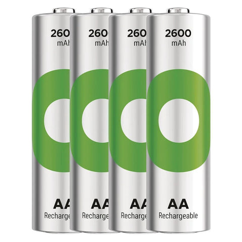 4x GP ReCyko AA 2600mAh NiMH Rechargeable Batteries HR6 MN1500 1.2V