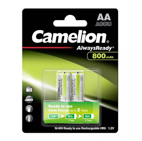 4x Camelion AlwaysReady AAA 800mAh Ni-MH Rechargeable Batteries 1.2V
