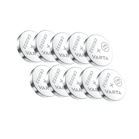 10x Varta CR2032 3V Lithium Coin Cell Button Batteries for Watches