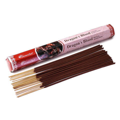 Dragon’s Blood Hex Incense Sticks Charcoal-Free Clean Burn 20g Aromatika India