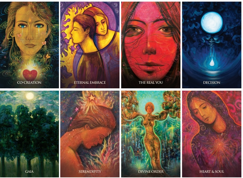 Magdalene Oracle Cards Deck With Borderless Design Esoteric Blue Angel NEW