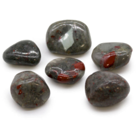 6x Large African Bloodstone Tumble Stones 30-50mm Healing Crystals