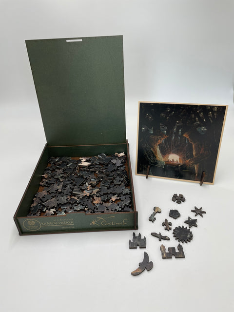 M.K. Ciurlionis Tale of the Kings 150pc Wooden Jigsaw Puzzle, M Size