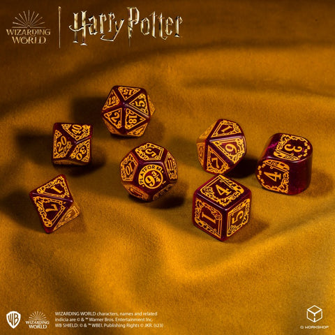 Harry Potter. Gryffindor Modern Dice Set Red Role Playing Games Q-Workshop NEW