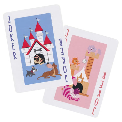 Bicycle Disney Cats & Dogs Playing Cards, Poker Size, Blue, Made in USA