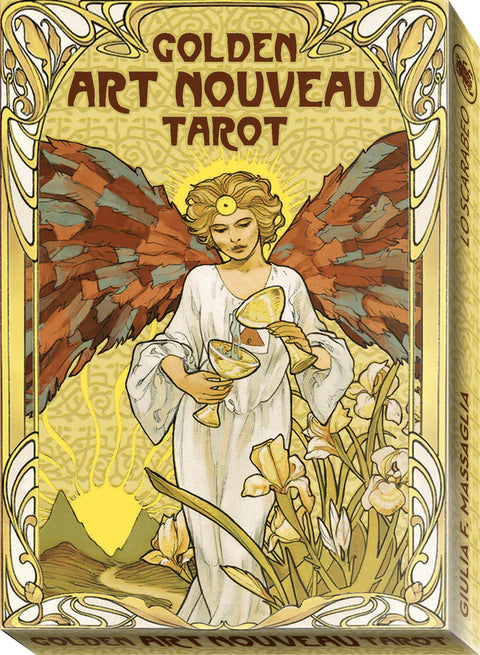 Golden Art Nouveau Tarot Grand Trumps 22 Cards Deck Esoteric Lo Scarabeo