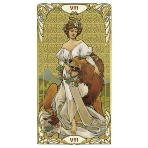 Golden Art Nouveau Tarot Deck 78 Cards by Giulia F. Massaglia Lo Scarabeo
