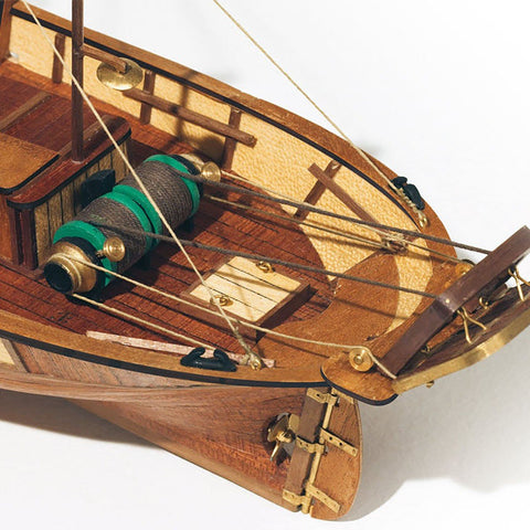 OcCre Palamos Spanish Fishing Boat 1:45 Wooden Model Ship Kit Beginner