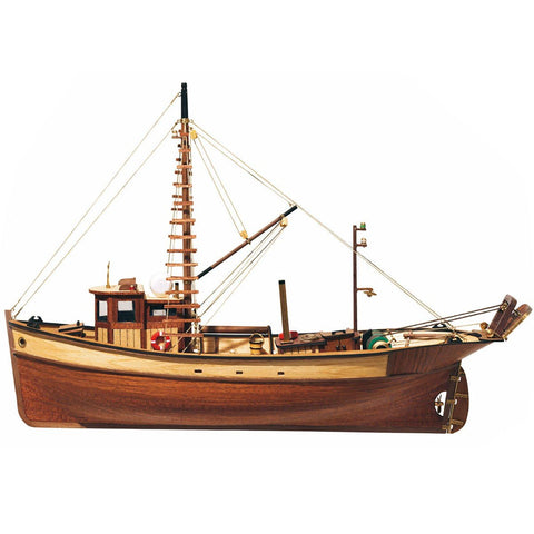 OcCre Palamos Spanish Fishing Boat 1:45 Wooden Model Ship Kit Beginner