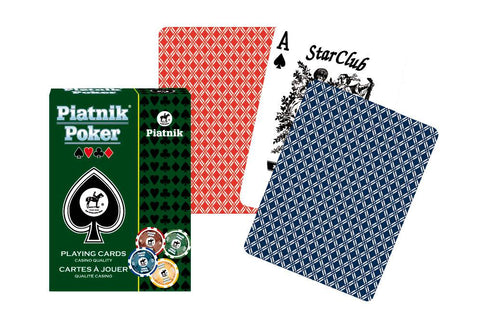 Piatnik Poker Playing Cards Deck 55-Card Standard Size Red or Blue